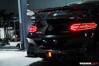 DARWINPRO - MERCEDES BENZ W205 C63 & C6S AMG COUPE 2015 -2021 PARTIAL CARBON FIBER REAR BUMPER AND LED DIFFUSER