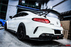 DARWINPRO - MERCEDES BENZ W205 C63 & C6S AMG COUPE 2015 -2021 PARTIAL CARBON FIBER REAR BUMPER AND LED DIFFUSER