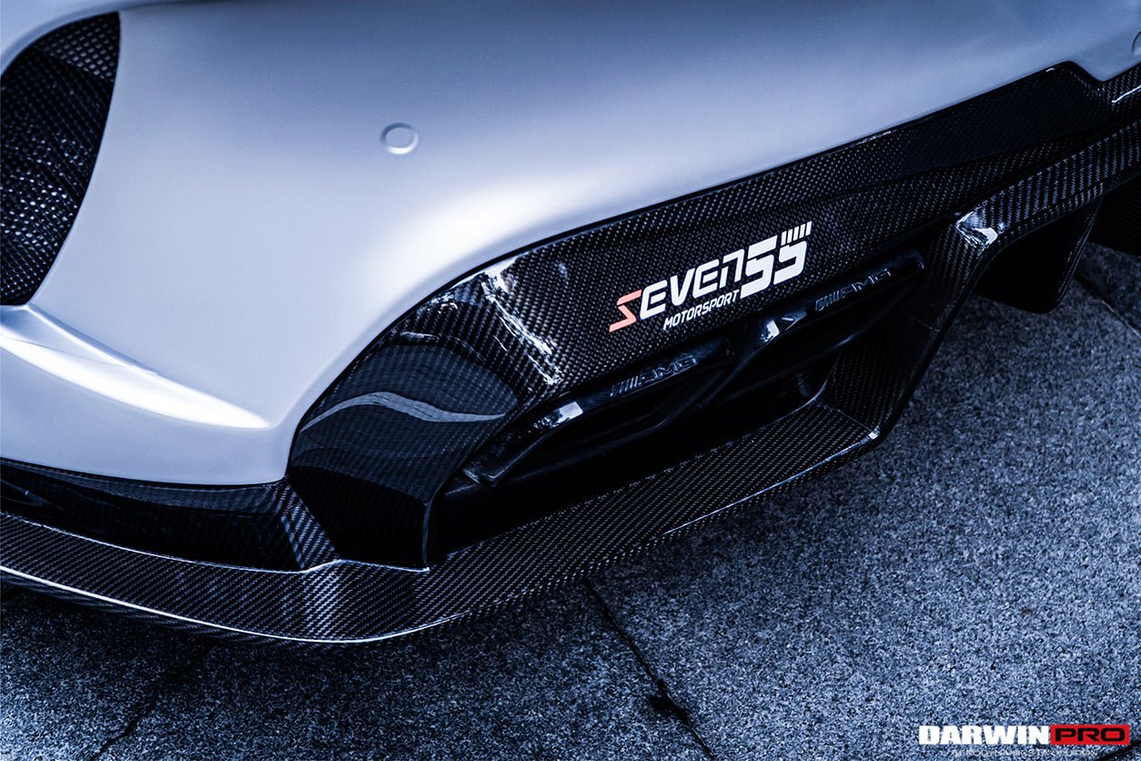 DARWINPRO - MERCEDES BENZ W205 C63 & C6S AMG COUPE 2015 -2021 PARTIAL CARBON FIBER REAR BUMPER AND LED DIFFUSER