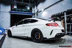 DARWINPRO - MERCEDES BENZ W205 C63 & C6S AMG COUPE 2015 -2021 PARTIAL CARBON FIBER REAR BUMPER AND LED DIFFUSER
