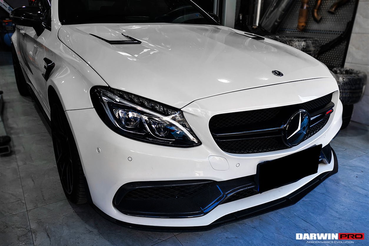 DARWINPRO - MERCEDES BENZ W205 C63 & S AMG COUPE 2015 -2021 CARBON FIBER BKSS STYLE HOOD BONNET