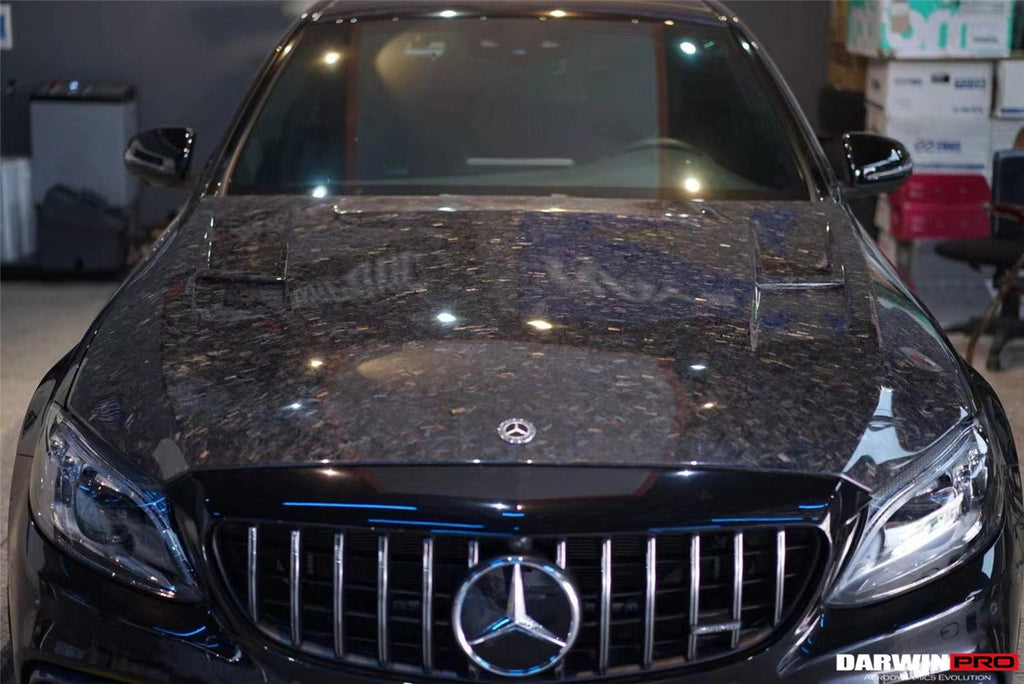 DARWINPRO - MERCEDES BENZ W205 C63 & S AMG COUPE 2015 -2021 CARBON FIBER BKSS STYLE HOOD BONNET