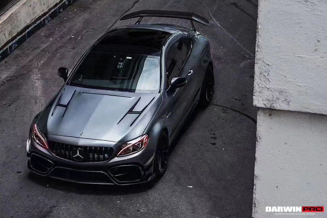 DARWINPRO - MERCEDES BENZ W205 C63 & S AMG COUPE 2015 -2021 CARBON FIBER BKSS STYLE HOOD BONNET