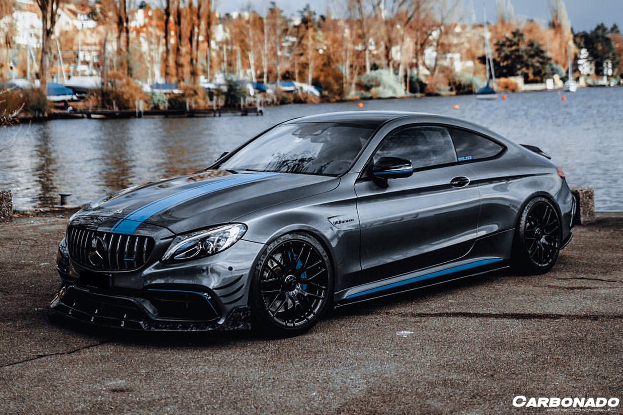 DARWINPRO - MERCEDES BENZ W205 C63 & S AMG COUPE 2015 -2021 CARBON FIBER FRONT LIP BR STYLE