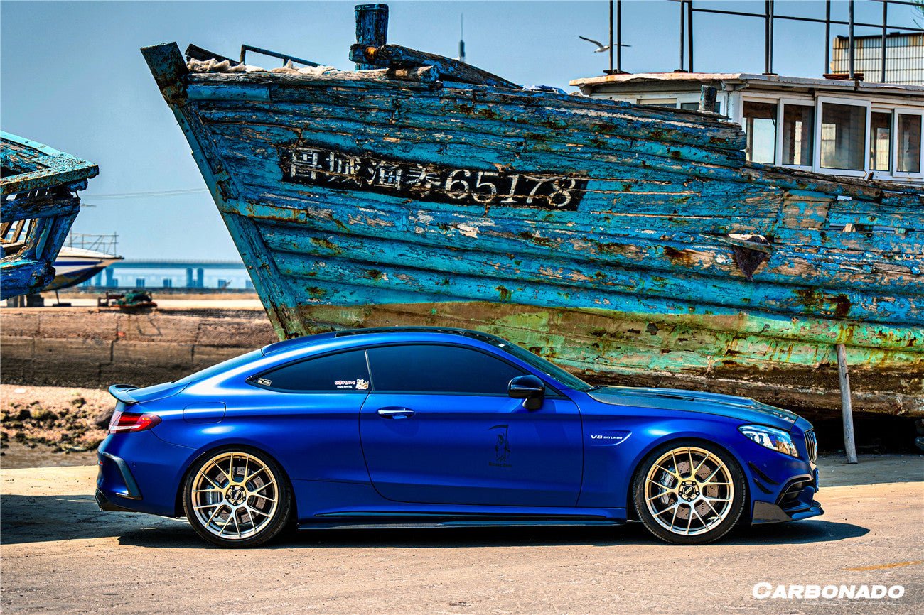 DARWINPRO - MERCEDES BENZ W205 C63 & S AMG COUPE 2015 -2021 CARBON FIBER FRONT LIP BR STYLE