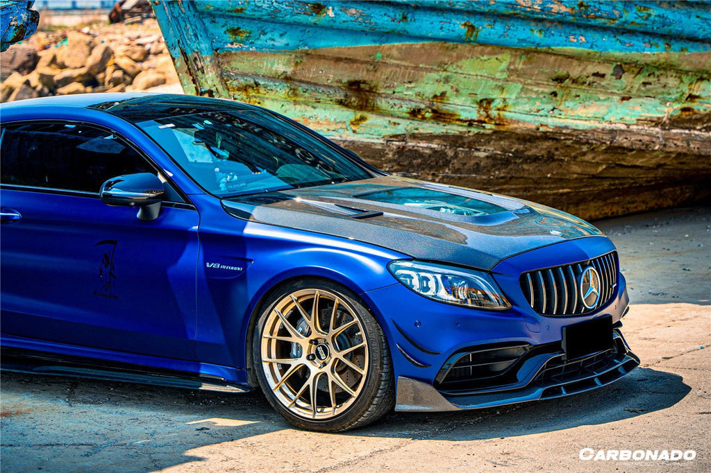 DARWINPRO - MERCEDES BENZ W205 C63 & S AMG COUPE 2015 -2021 CARBON FIBER FRONT LIP BR STYLE