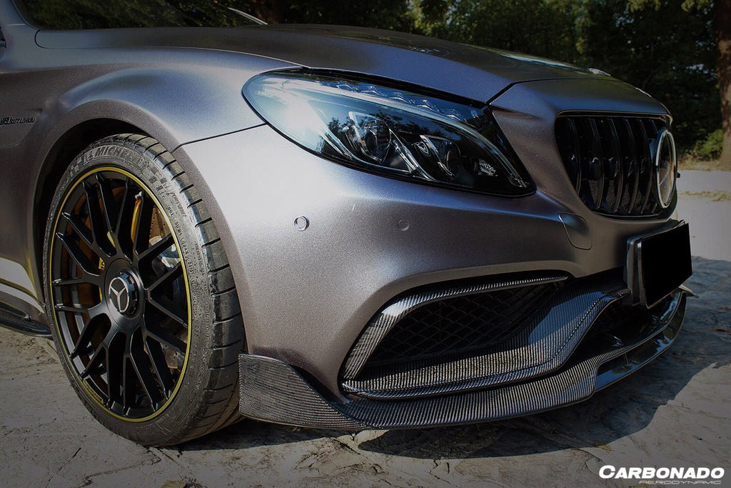 DARWINPRO - MERCEDES BENZ W205 C63 & S AMG COUPE 2015 -2021 CARBON FIBER FRONT LIP BR STYLE
