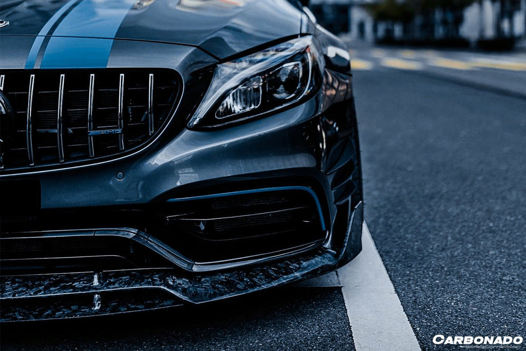 DARWINPRO - MERCEDES BENZ W205 C63 & S AMG COUPE 2015 -2021 CARBON FIBER FRONT LIP BR STYLE