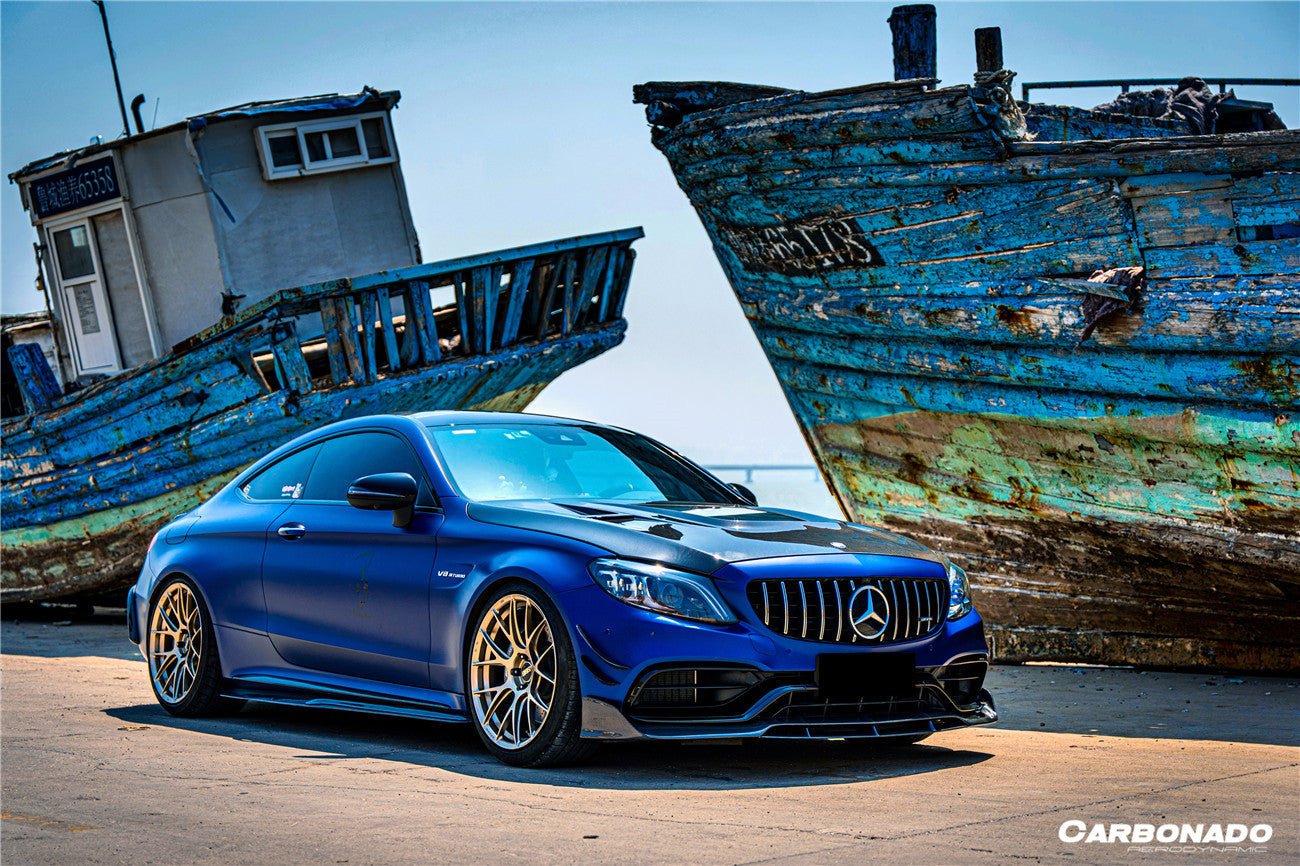 DARWINPRO - MERCEDES BENZ W205 C63 & S AMG COUPE 2015 -2021 CARBON FIBER FRONT LIP BR STYLE