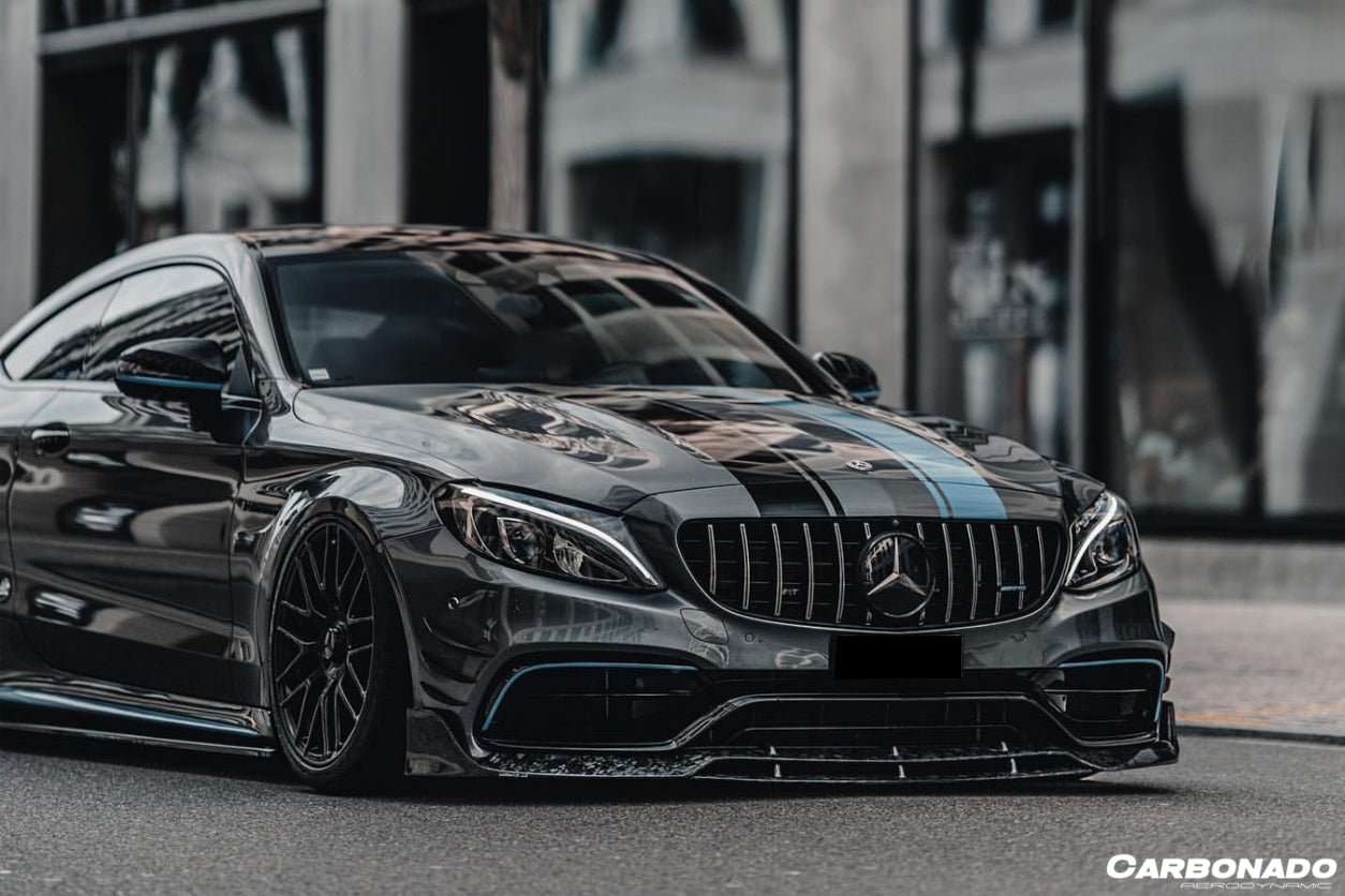 DARWINPRO - MERCEDES BENZ W205 C63 & S AMG COUPE 2015 -2021 CARBON FIBER FRONT LIP BR STYLE