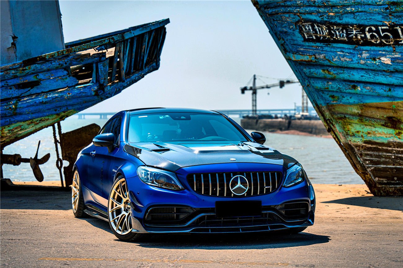 DARWINPRO - MERCEDES BENZ W205 C63 & S AMG COUPE 2015 -2021 CARBON FIBER FRONT LIP BR STYLE