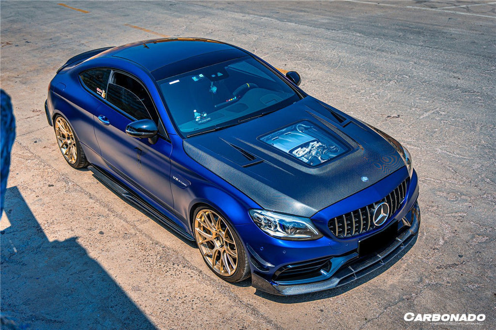 DARWINPRO - MERCEDES BENZ W205 C63 & S AMG COUPE 2015 -2021 CARBON FIBER FRONT LIP BR STYLE