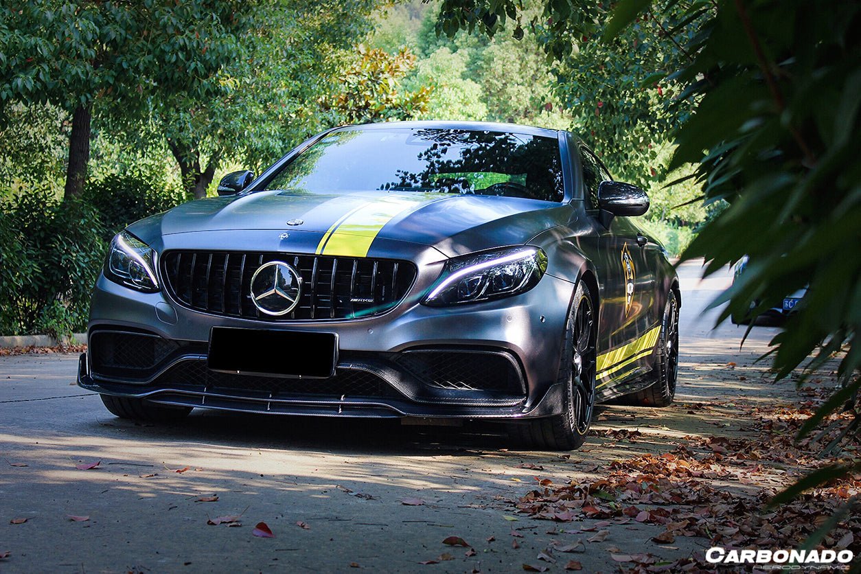 DARWINPRO - MERCEDES BENZ W205 C63 & S AMG COUPE 2015 -2021 CARBON FIBER FRONT LIP BR STYLE