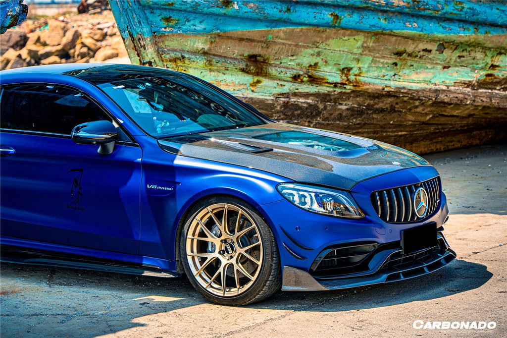 DARWINPRO - MERCEDES BENZ W205 C63 & S AMG COUPE 2015 -2021 CARBON FIBER FRONT LIP BR STYLE