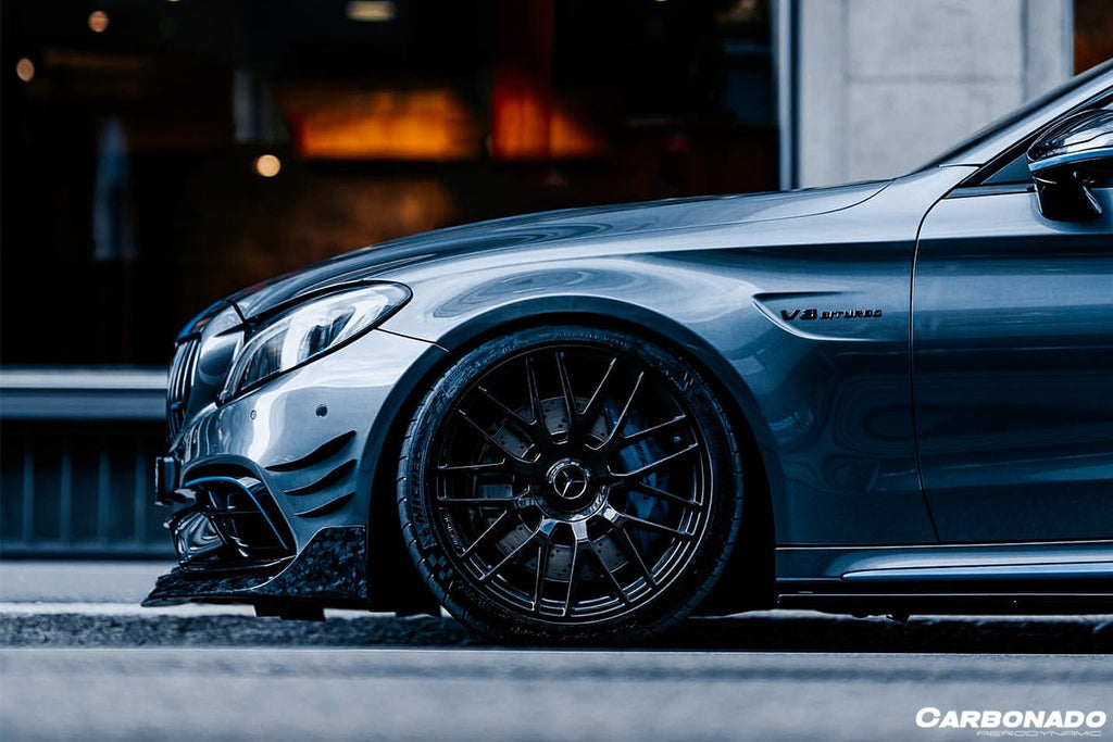 DARWINPRO - MERCEDES BENZ W205 C63 & S AMG COUPE 2015 -2021 CARBON FIBER FRONT LIP BR STYLE