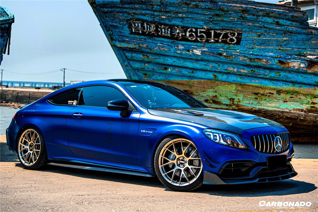 DARWINPRO - MERCEDES BENZ W205 C63 & S AMG COUPE 2015 -2021 CARBON FIBER FRONT LIP BR STYLE