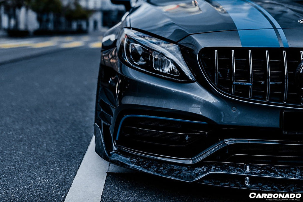 DARWINPRO - MERCEDES BENZ W205 C63 & S AMG COUPE 2015 -2021 CARBON FIBER FRONT LIP BR STYLE