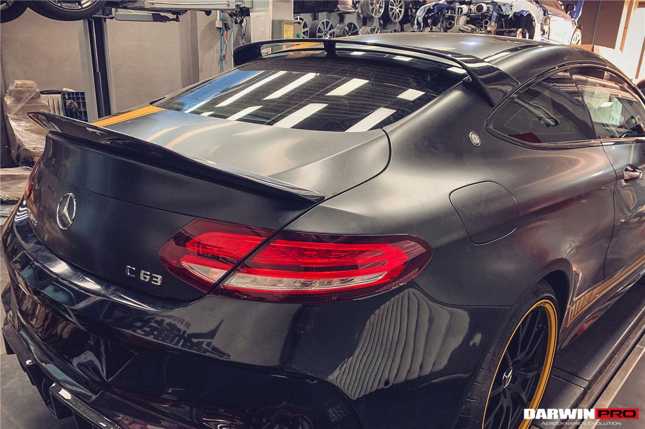 DARWINPRO - MERCEDES BENZ W205 C63 & S AMG COUPE 2015 -2021  CARBON FIBER REAR ROOF SPOILER