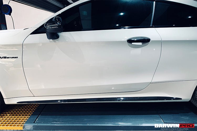 DARWINPRO - MERCEDES BENZ W205 C63 & S AMG COUPE 2015 -2021 CARBON FIBER SIDE SKIRTS