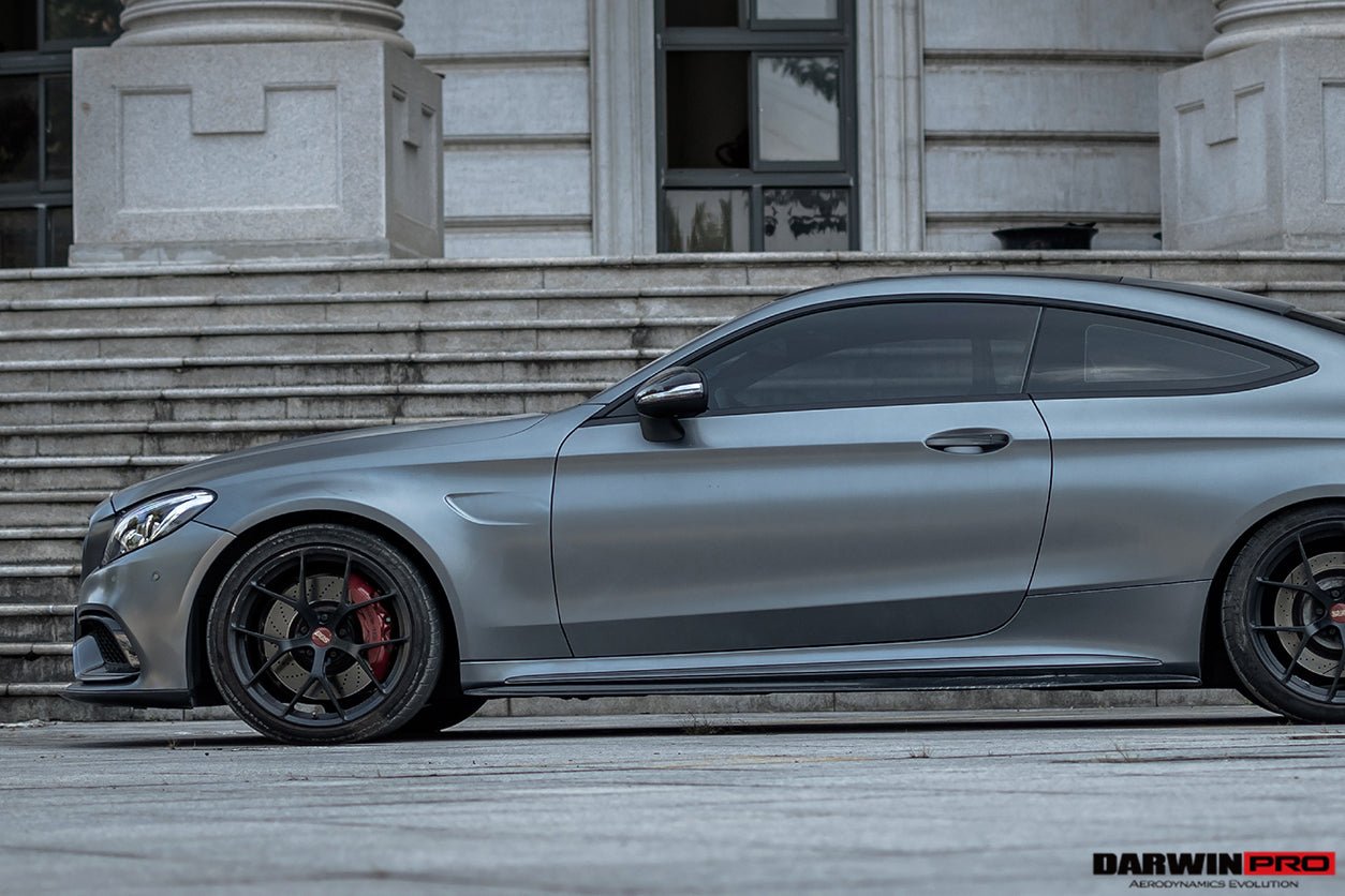 DARWINPRO - MERCEDES BENZ W205 C63 & S AMG COUPE 2015 -2021 CARBON FIBER SIDE SKIRTS