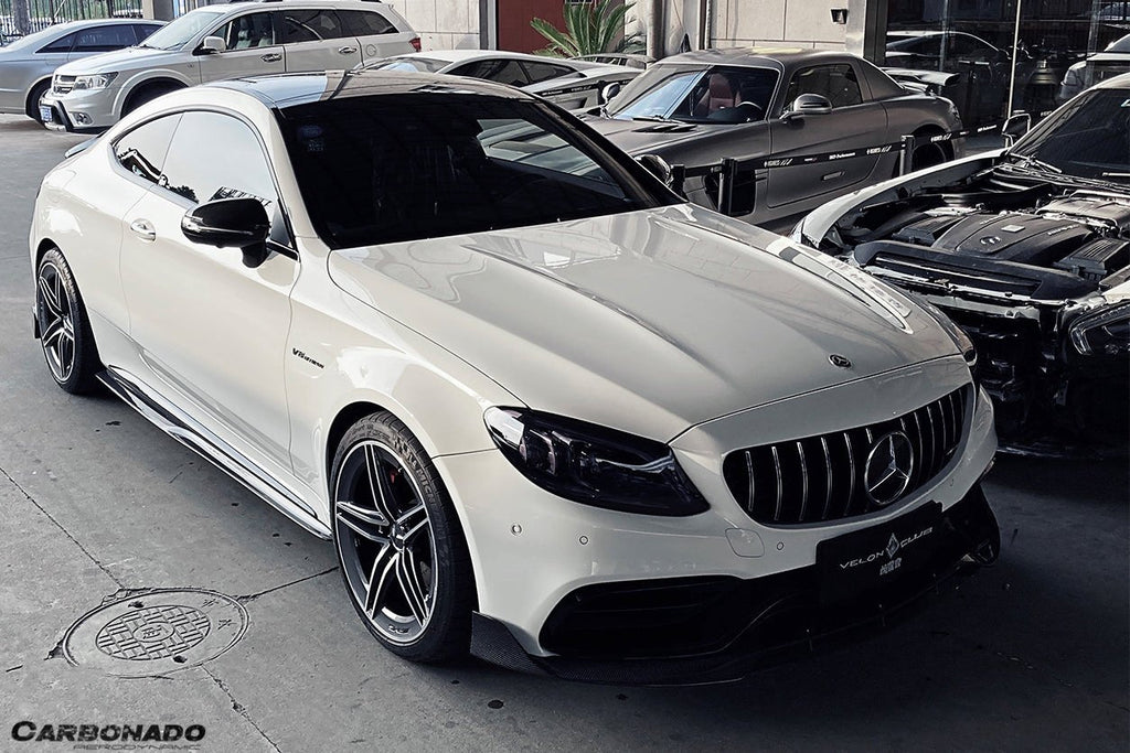 DARWINPRO - MERCEDES BENZ W205 C63 & S AMG COUPE 2015 -2021 CARBON FIBER SIDE SKIRTS PS STYLE