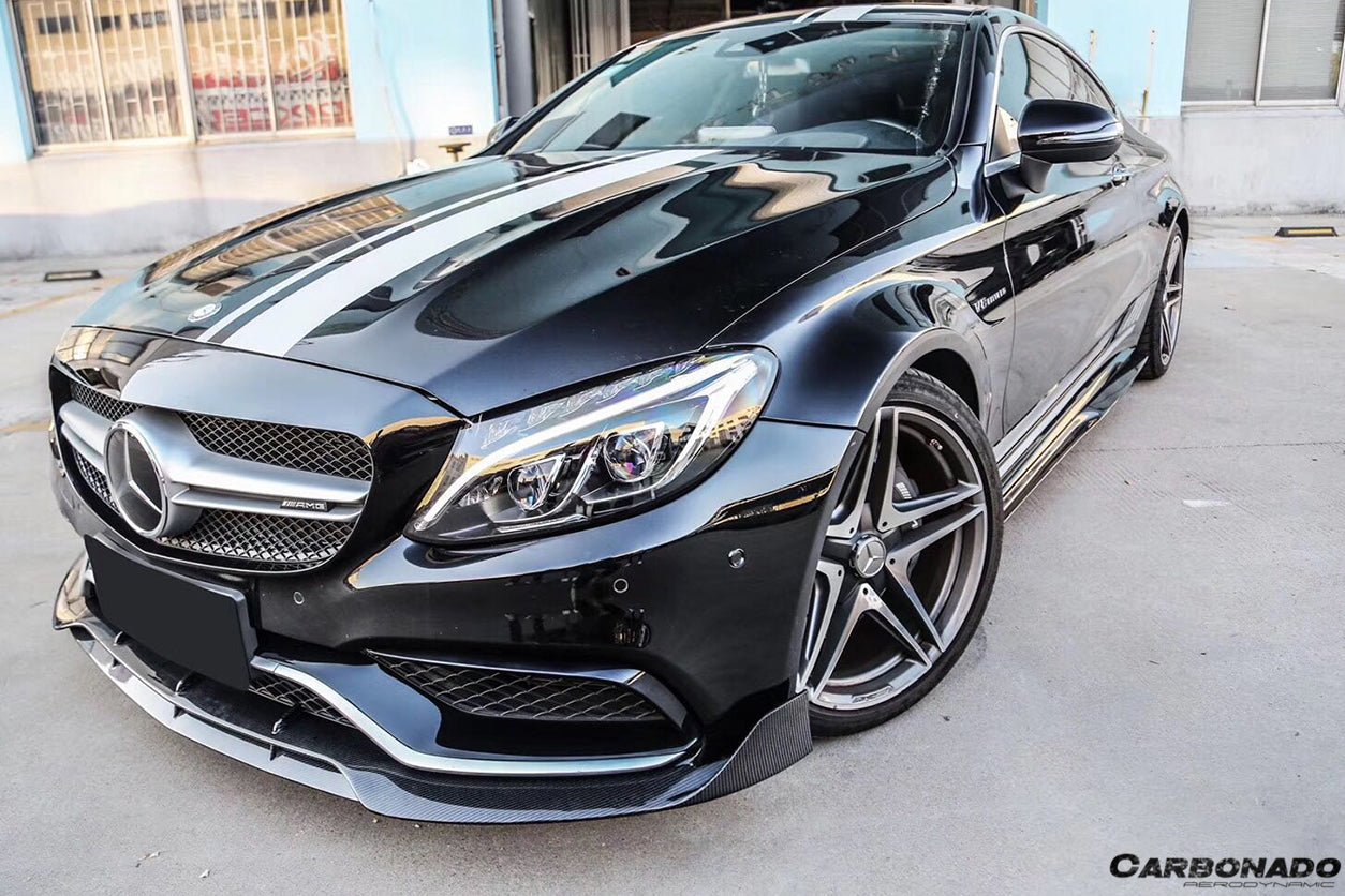 DARWINPRO - MERCEDES BENZ W205 C63 & S AMG COUPE 2015 -2021 CARBON FIBER SIDE SKIRTS PS STYLE