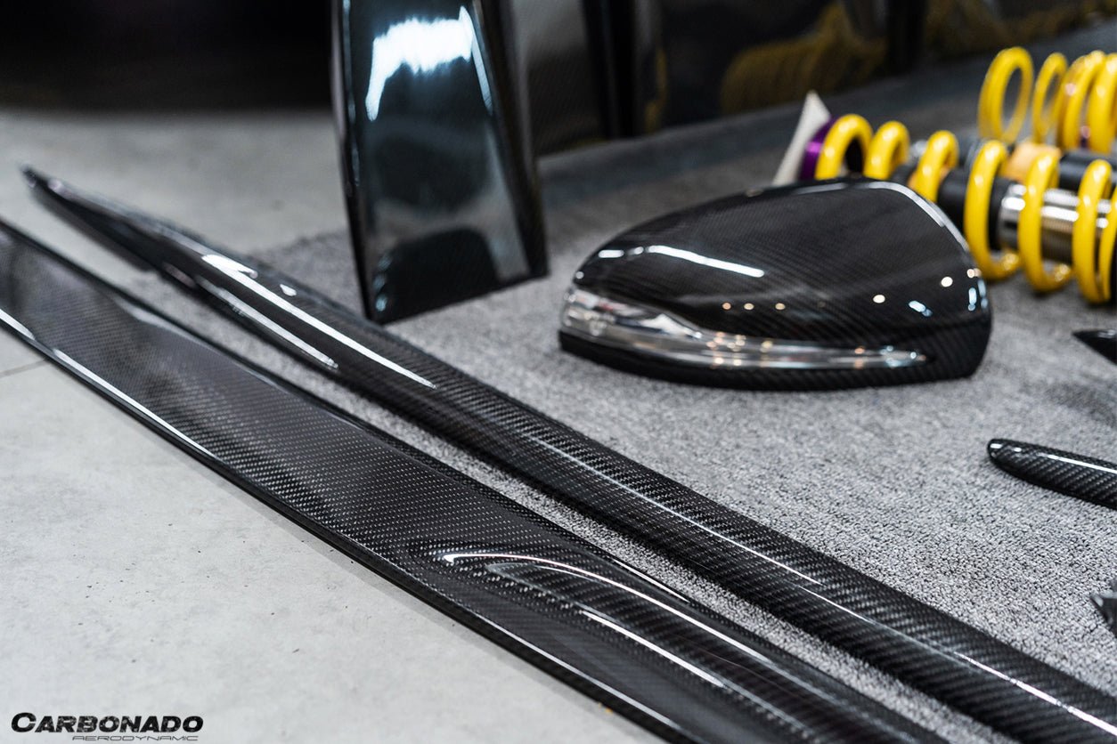 DARWINPRO - MERCEDES BENZ W205 C63 & S AMG COUPE 2015 -2021 CARBON FIBER SIDE SKIRTS PS STYLE