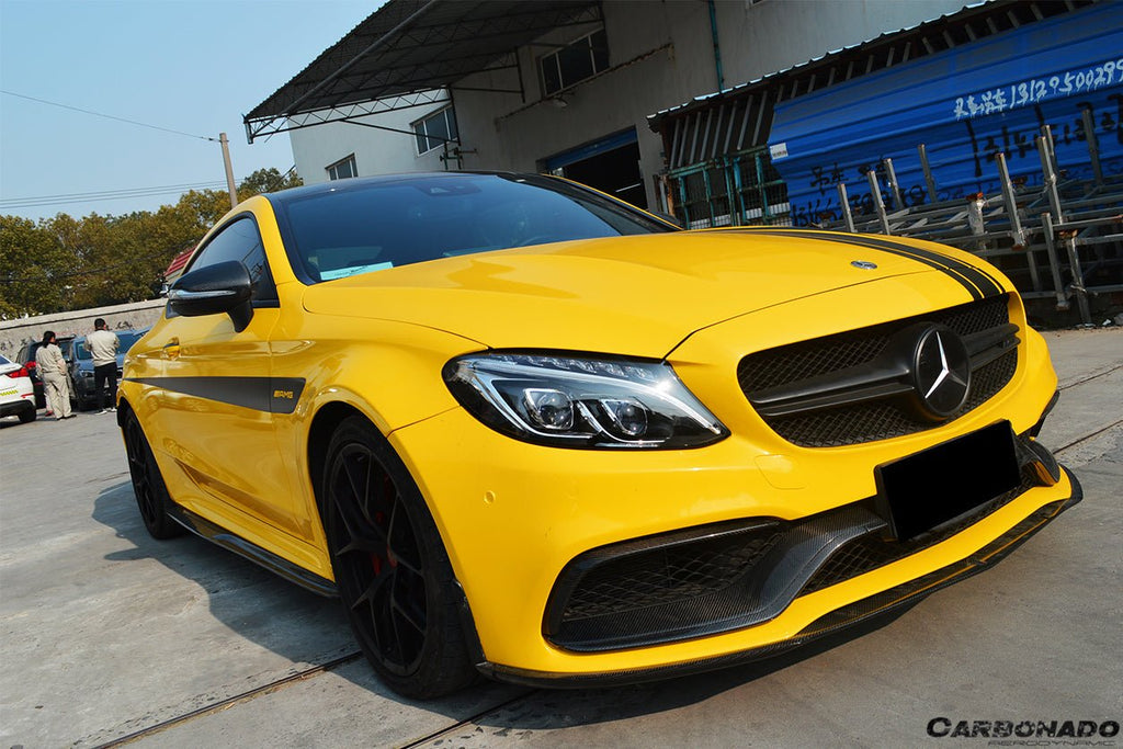 DARWINPRO - MERCEDES BENZ W205 C63 & S AMG COUPE 2015 -2021 CARBON FIBER SIDE SKIRTS PS STYLE