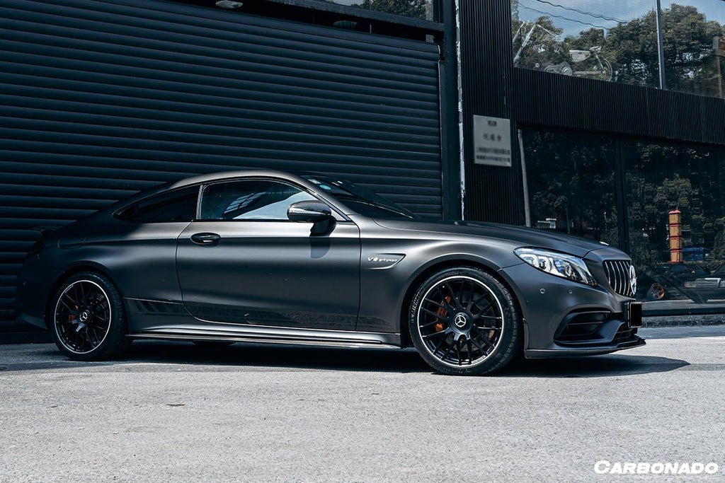 DARWINPRO - MERCEDES BENZ W205 C63 & S AMG COUPE 2015 -2021 CARBON FIBER SIDE SKIRTS PS STYLE