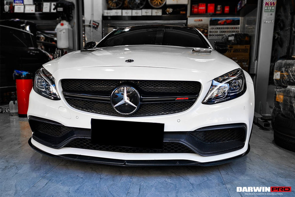DARWINPRO - MERCEDES BENZ W205 C63&S AMG 2015 -2021 CARBON FIBER FRONT BUMPER TRIM SET (4PCS)