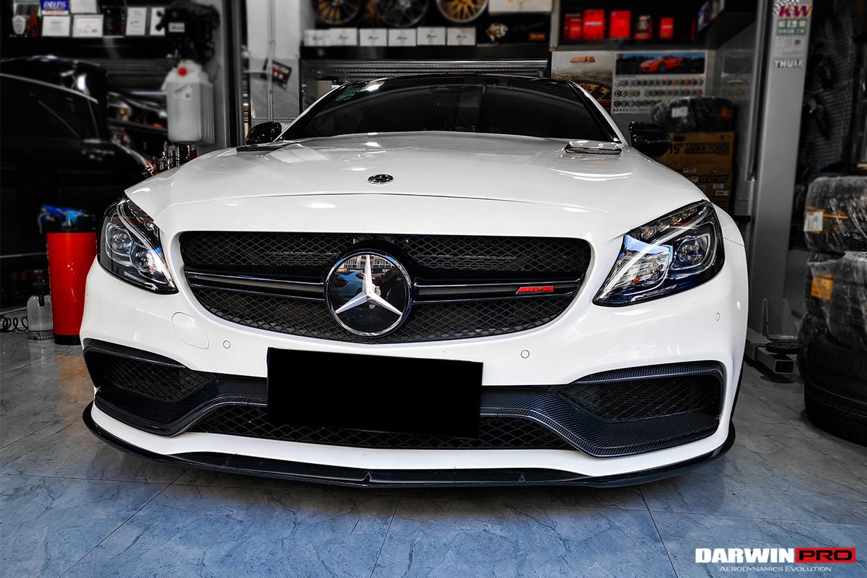 DARWINPRO - MERCEDES BENZ W205 C63&S AMG 2015 -2021 CARBON FIBER FRONT BUMPER TRIM SET (4PCS)