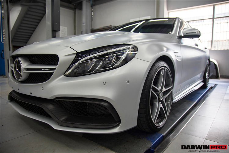 DARWINPRO - MERCEDES BENZ W205 C63&S AMG 2015 -2021 CARBON FIBER FRONT BUMPER TRIM SET (4PCS)