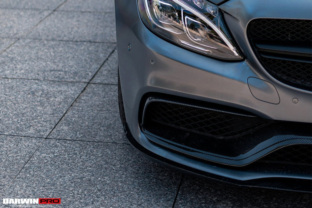DARWINPRO - MERCEDES BENZ W205 C63&S AMG 2015 -2021 CARBON FIBER FRONT BUMPER TRIM SET (4PCS)