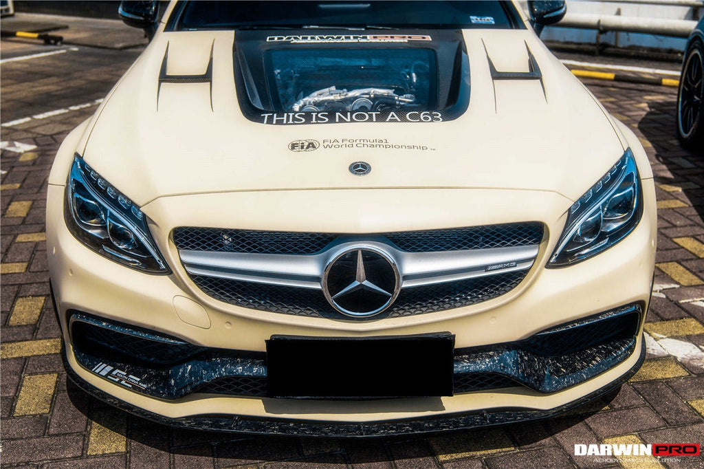 DARWINPRO - MERCEDES BENZ W205 C63&S AMG 2015 -2021 CARBON FIBER FRONT BUMPER TRIM SET (4PCS)