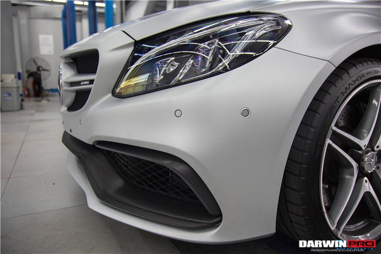 DARWINPRO - MERCEDES BENZ W205 C63&S AMG 2015 -2021 CARBON FIBER FRONT BUMPER TRIM SET (4PCS)