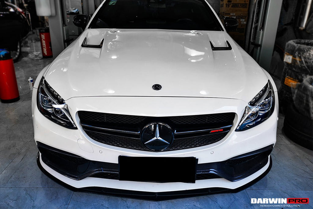 DARWINPRO - MERCEDES BENZ W205 C63&S AMG 2015 -2021 CARBON FIBER FRONT BUMPER TRIM SET (4PCS)