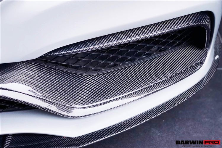 DARWINPRO - MERCEDES BENZ W205 C63&S AMG 2015 -2021 CARBON FIBER FRONT BUMPER TRIM SET (4PCS)