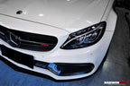 DARWINPRO - MERCEDES BENZ W205 C63&S AMG 2015 -2021 CARBON FIBER FRONT BUMPER TRIM SET (4PCS)