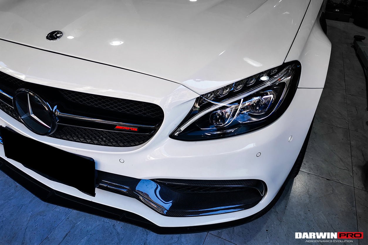 DARWINPRO - MERCEDES BENZ W205 C63&S AMG 2015 -2021 CARBON FIBER FRONT BUMPER TRIM SET (4PCS)