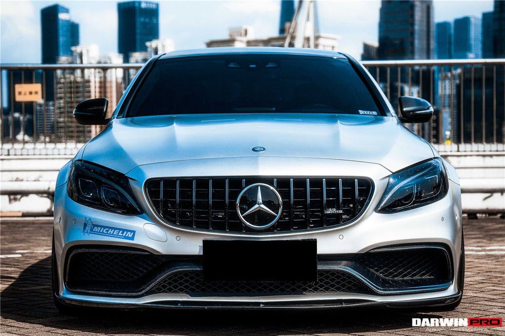 DARWINPRO - MERCEDES BENZ W205 C63&S AMG 2015 -2021 CARBON FIBER FRONT BUMPER TRIM SET (4PCS)