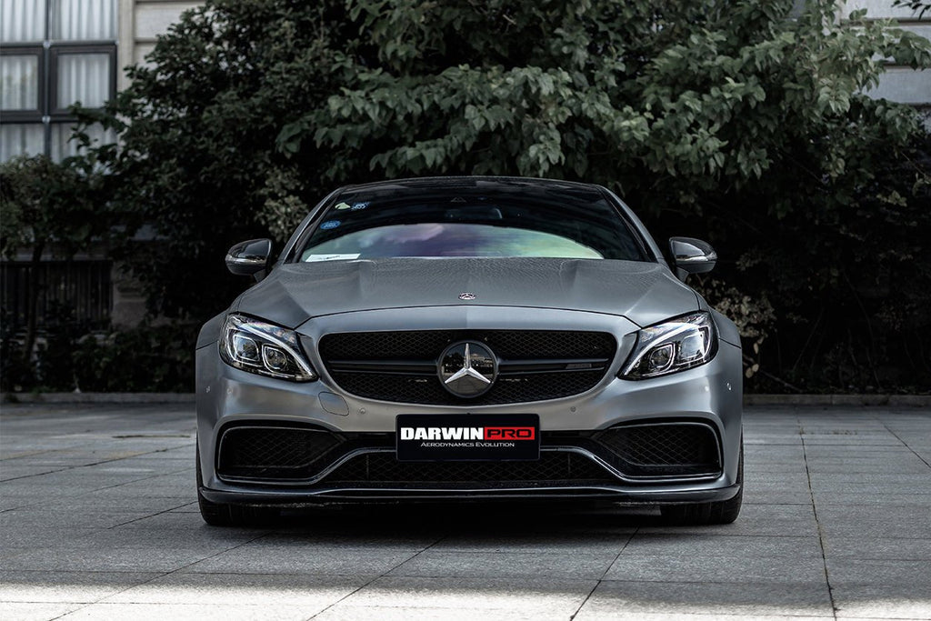 DARWINPRO  MERCEDES BENZ W205 C63/S COUPE 2015-2021 BKSS STYLE CARBON FIBER FRONT LIP
