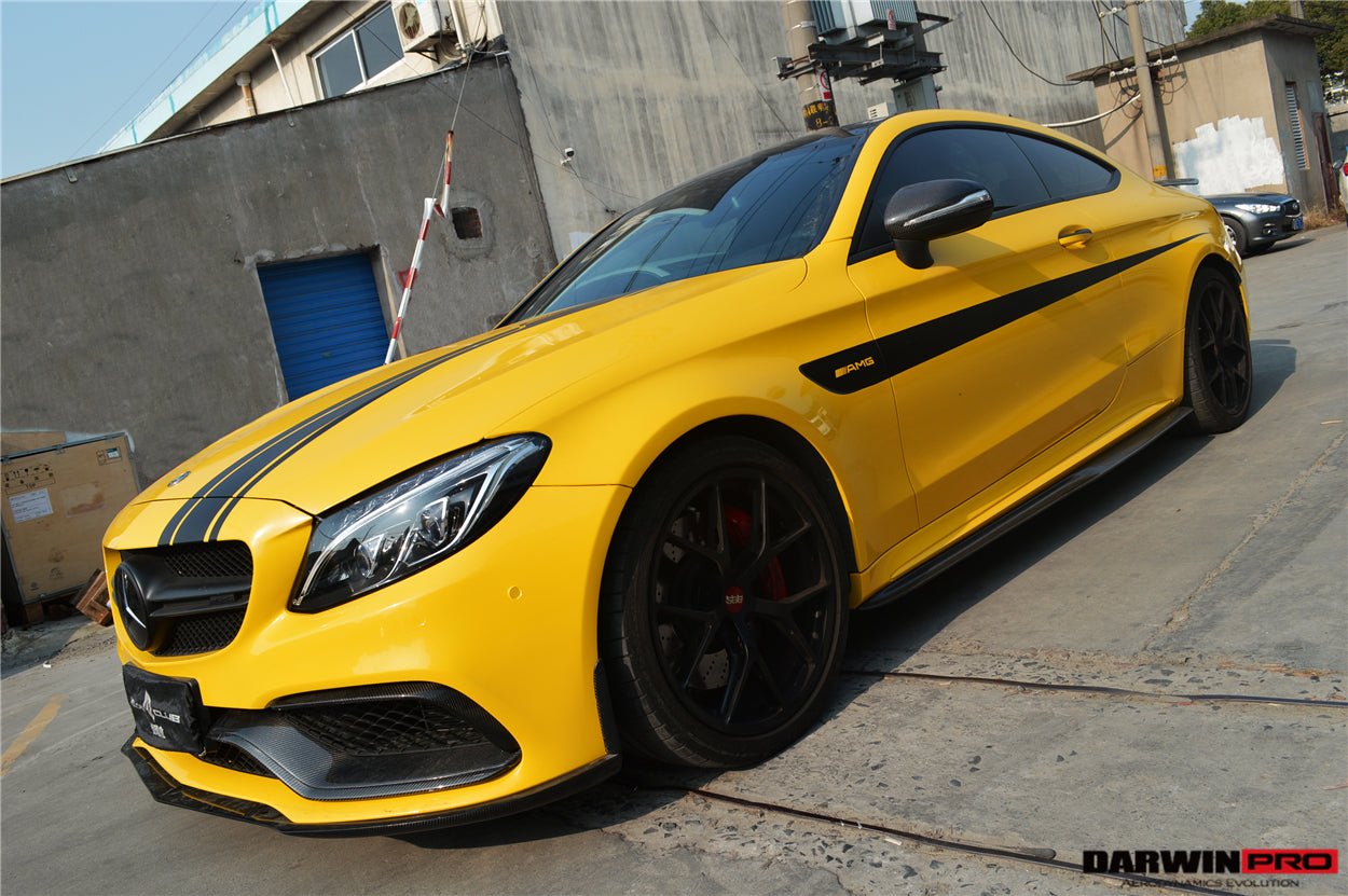 DARWINPRO  MERCEDES BENZ W205 C63/S COUPE 2015-2021 BKSS STYLE CARBON FIBER FRONT LIP