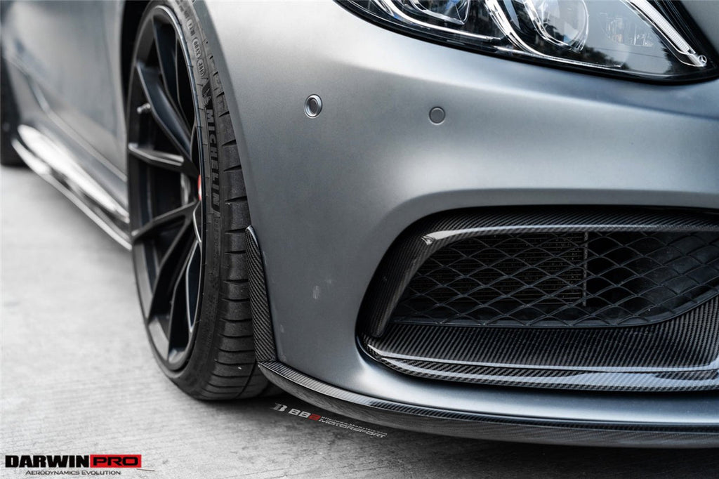 DARWINPRO  MERCEDES BENZ W205 C63/S COUPE 2015-2021 BKSS STYLE CARBON FIBER FRONT LIP