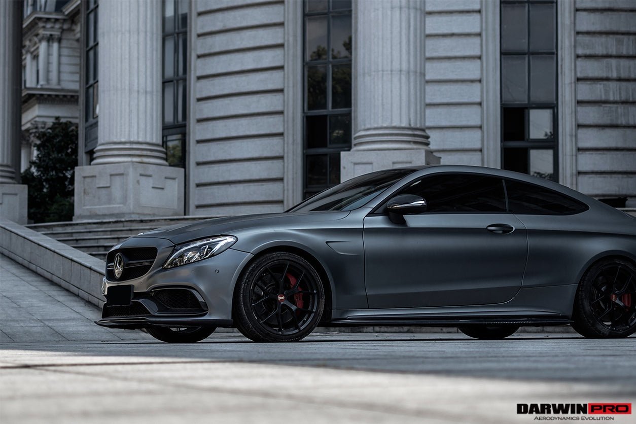 DARWINPRO  MERCEDES BENZ W205 C63/S COUPE 2015-2021 BKSS STYLE CARBON FIBER FRONT LIP
