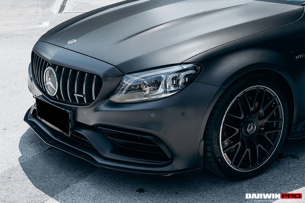 DARWINPRO  MERCEDES BENZ W205 C63/S COUPE 2015-2021 BKSS STYLE CARBON FIBER FRONT LIP