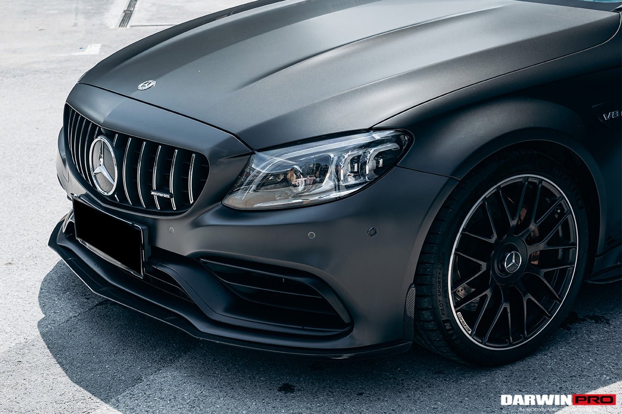 DARWINPRO  MERCEDES BENZ W205 C63/S COUPE 2015-2021 BKSS STYLE CARBON FIBER FRONT LIP