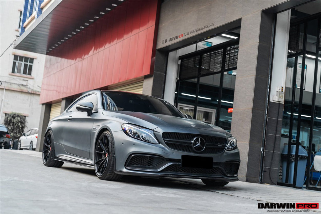 DARWINPRO  MERCEDES BENZ W205 C63/S COUPE 2015-2021 BKSS STYLE CARBON FIBER FRONT LIP