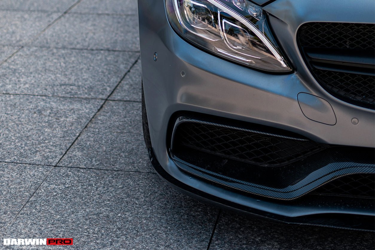 DARWINPRO  MERCEDES BENZ W205 C63/S COUPE 2015-2021 BKSS STYLE CARBON FIBER FRONT LIP