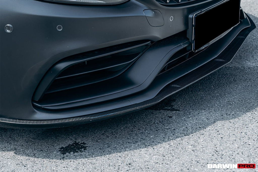 DARWINPRO  MERCEDES BENZ W205 C63/S COUPE 2015-2021 BKSS STYLE CARBON FIBER FRONT LIP