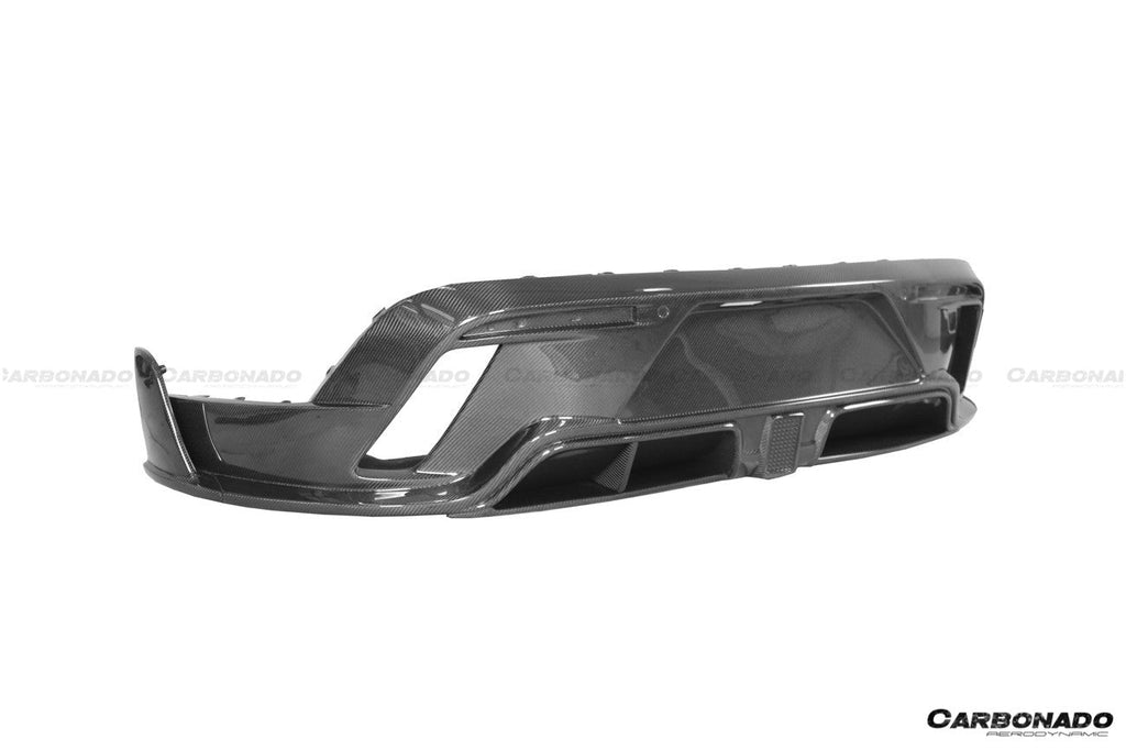 DARWINPRO - PORSCHE TAYCAN 4 / 4S / GTS / TURBO DRY CARBON FIBRE CABO STYLE LED REAR DIFFUSER